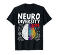 Neurodiversity Rocks Rainbow Brain T-Shirt - Fun Novelty Design Men Women - T-Shirt, Sweatshirt, Hoodie