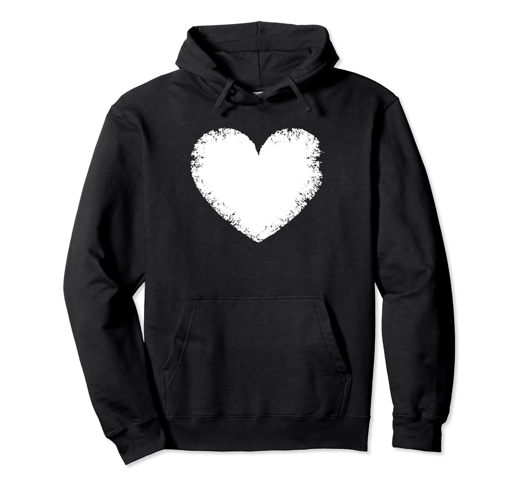 Red Love Heart Distressed Valentines Day Hoodie - Graphic Print Men Women - T-Shirt, Sweatshirt, Hoodie