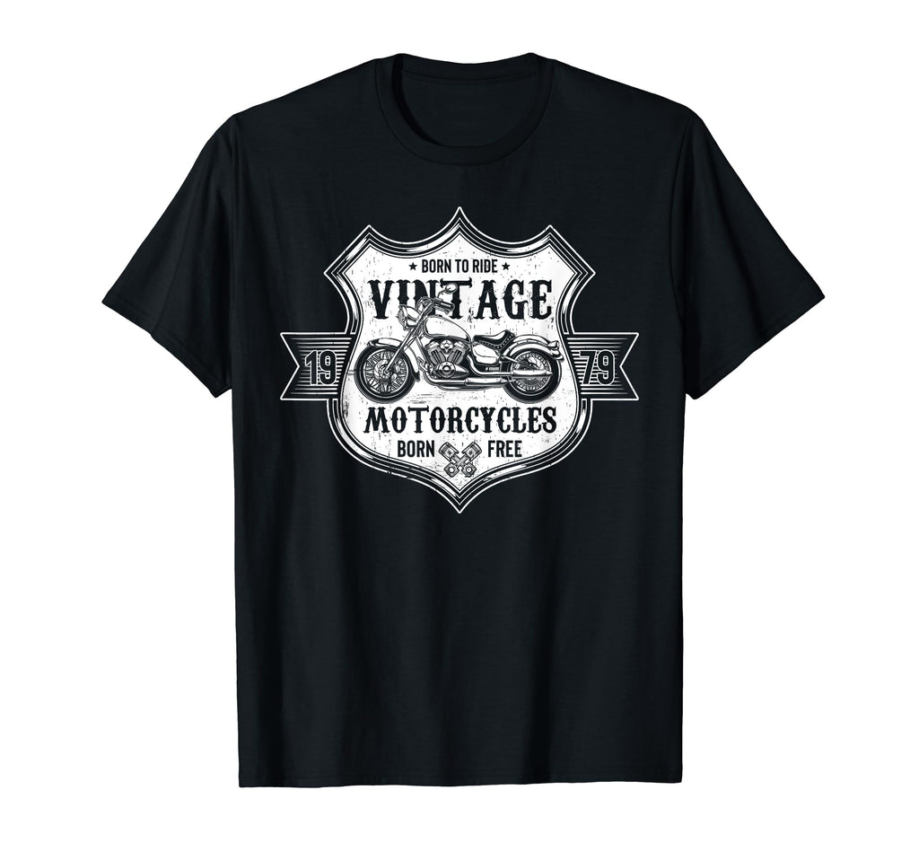Motorcycle Birthday 70S 1979 T-Shirt - Custom Art Print Unisex - T-Shirt, Sweatshirt, Hoodie
