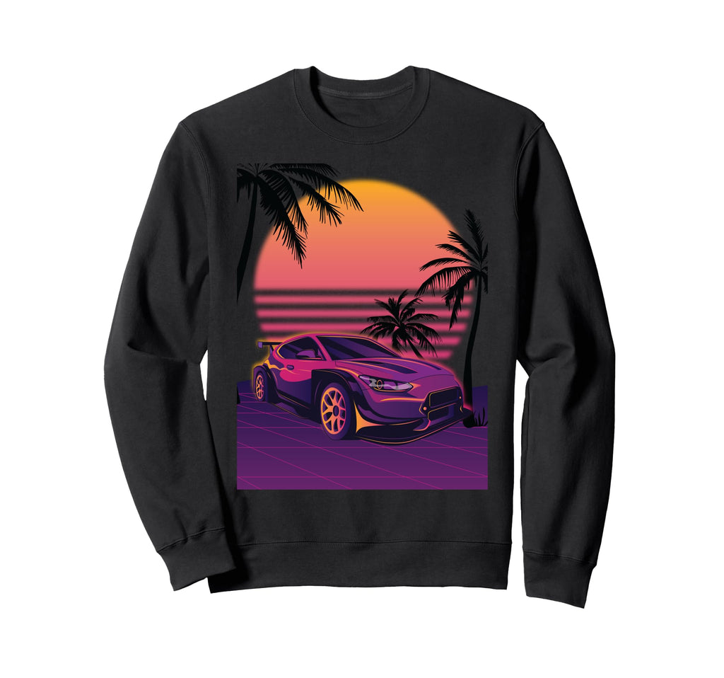 Aesthetic Synthwave Retrowave Sweatshirt - Graphic Print Men Women - T-Shirt, Sweatshirt, Hoodie