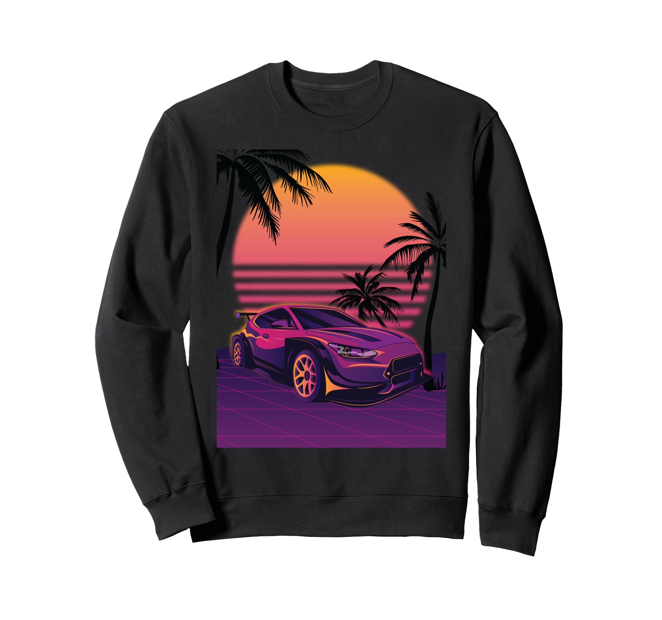 Aesthetic Synthwave Retrowave Sweatshirt - Graphic Print Men Women - T-Shirt, Sweatshirt, Hoodie
