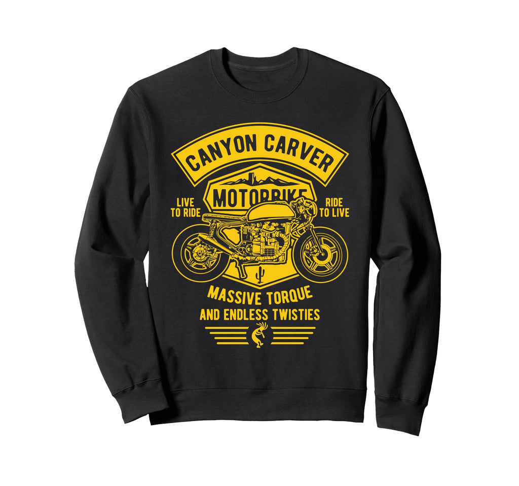 Canyon Carver Motorcycle Sweatshirt - Trendy Graphic for Adults - T-Shirt, Sweatshirt, Hoodie
