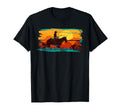 Saddle Western Cowboy Western Sunset T-Shirt - Custom Art Print Men Women - T-Shirt, Sweatshirt, Hoodie