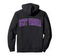 West Virginia Purple Text Hoodie - Trendy Graphic Unisex - T-Shirt, Sweatshirt, Hoodie