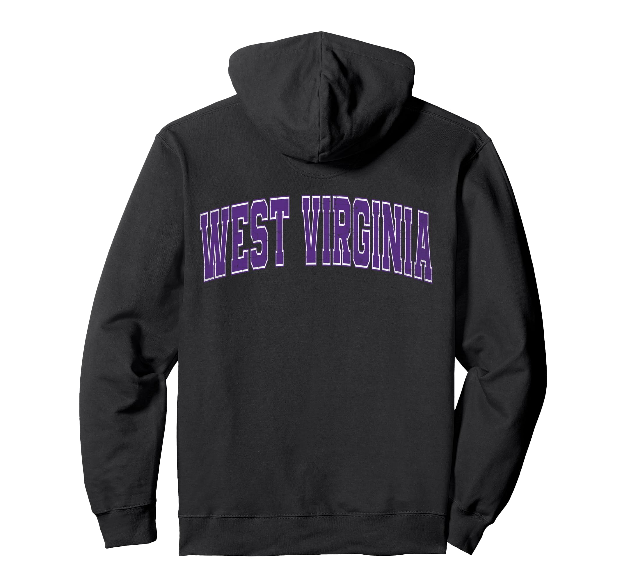 West Virginia Purple Text Hoodie - Trendy Graphic Unisex - T-Shirt, Sweatshirt, Hoodie