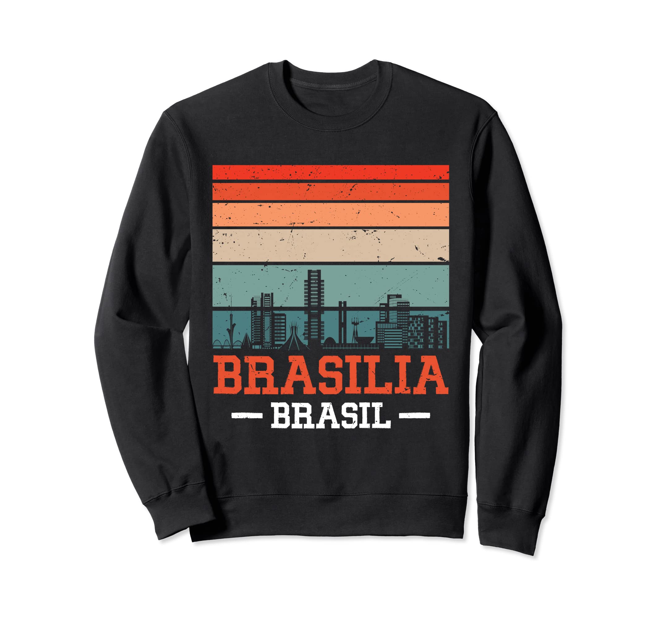 Brasilia Brasil Sunset Skyline Sweatshirt - Aesthetic Graphic for Adults - T-Shirt, Sweatshirt, Hoodie