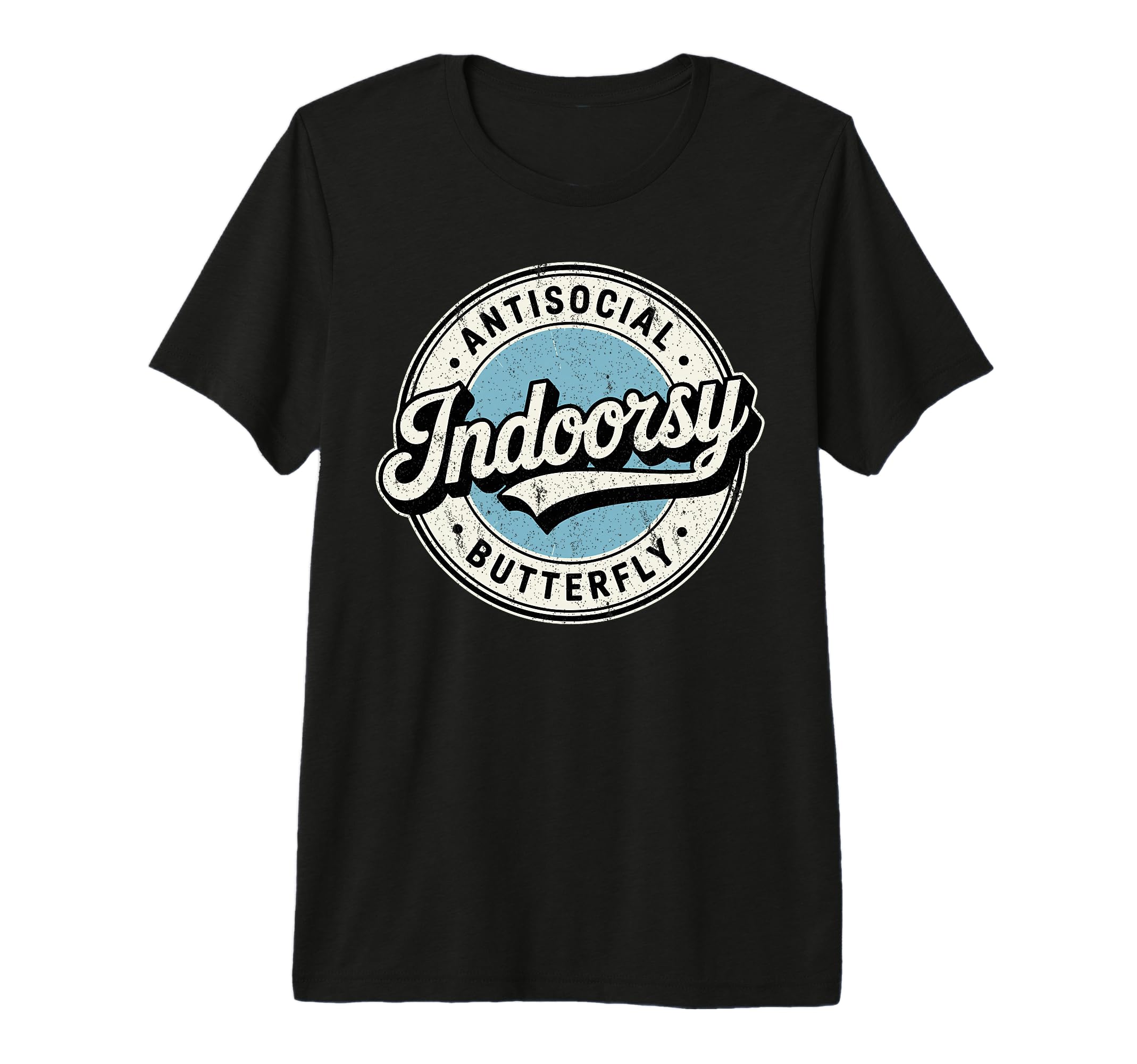 Indoorsy Antisocial Butterfly T-Shirt - Fun Novelty Design for Adults - T-Shirt, Sweatshirt, Hoodie