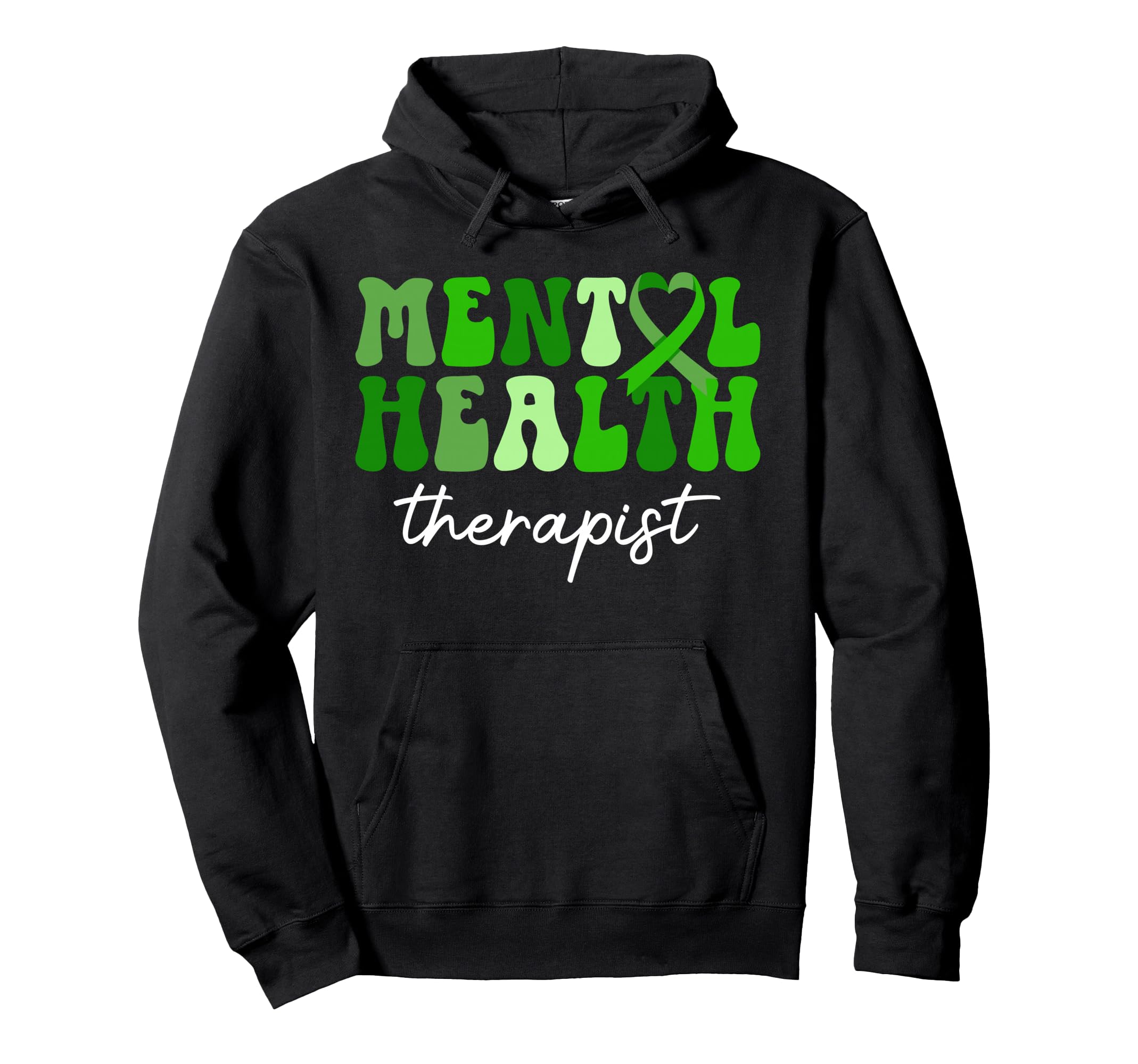 Mental Health Therapist Groovy Mental Hoodie - Novelty Apparel Unisex - T-Shirt, Sweatshirt, Hoodie