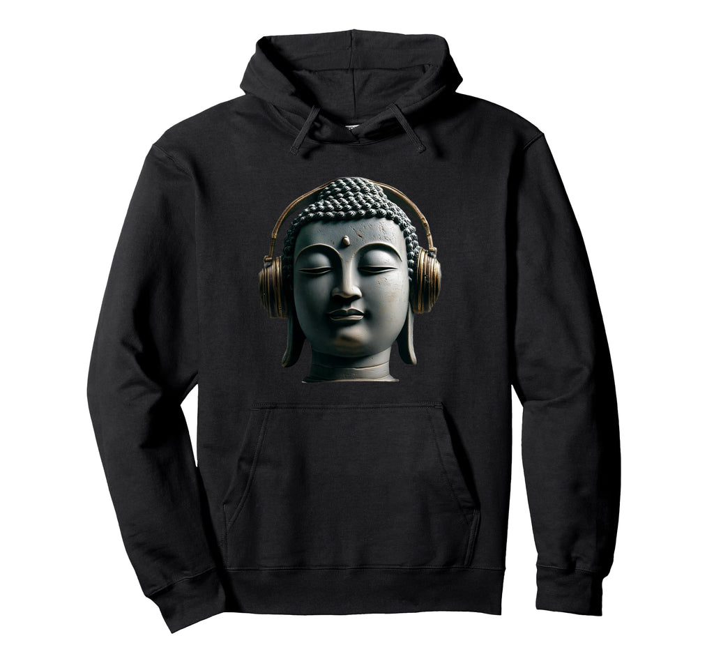 Buddha Headphones Mindfulness Music Hoodie - Casual Everyday Wear Unisex - T-Shirt, Sweatshirt, Hoodie