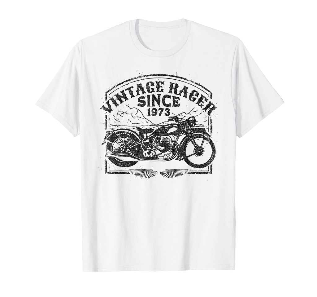 Racer Since 1973 Motorbike Motorcycle T-Shirt - Novelty Apparel for Adults - T-Shirt, Sweatshirt, Hoodie