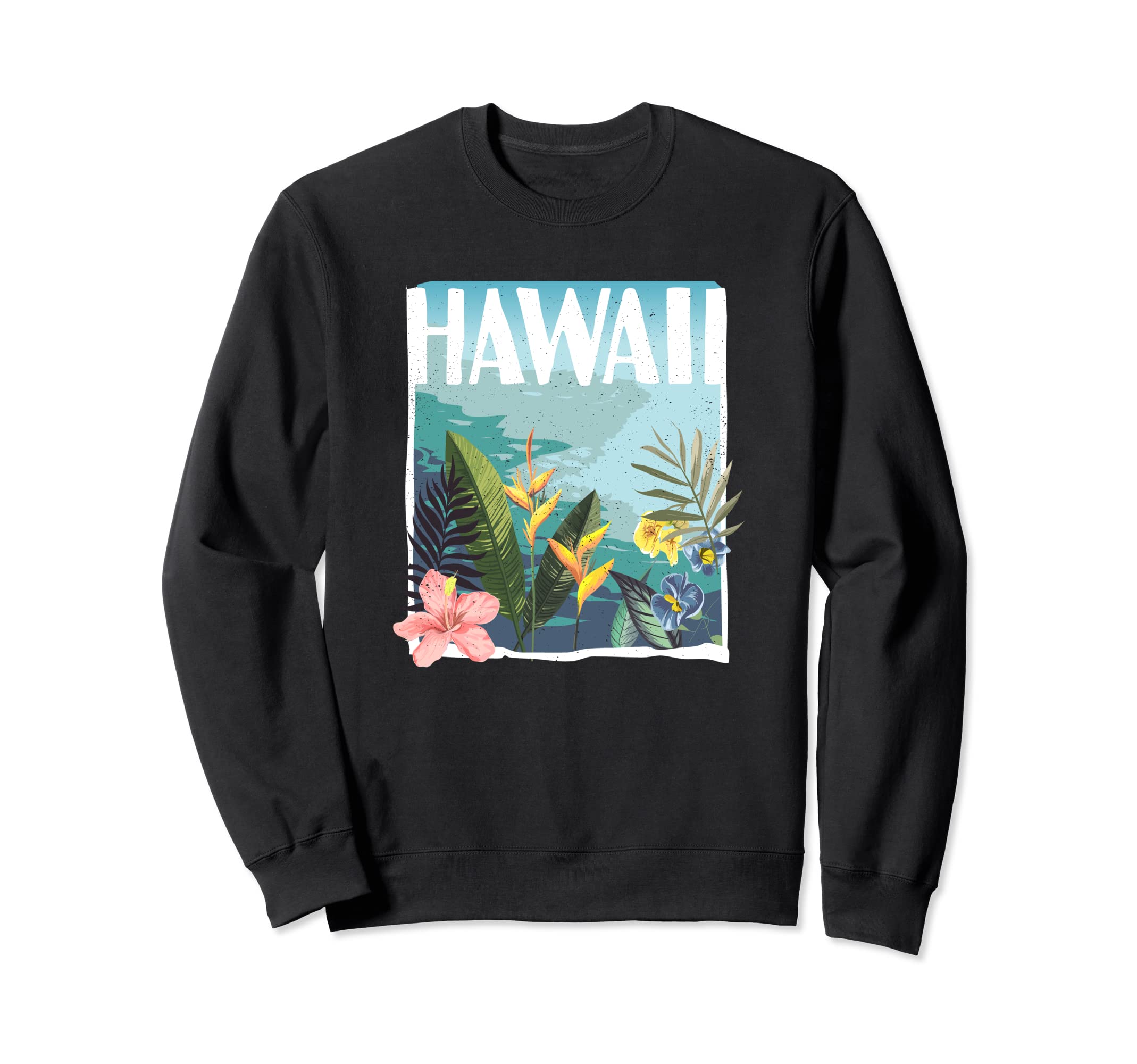 70S Distressed Hawaii Hawaiian Sweatshirt - Graphic Print Men Women - T-Shirt, Sweatshirt, Hoodie