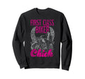 Motorcycle Biker Female First Class Sweatshirt - Trendy Graphic Unisex - T-Shirt, Sweatshirt, Hoodie