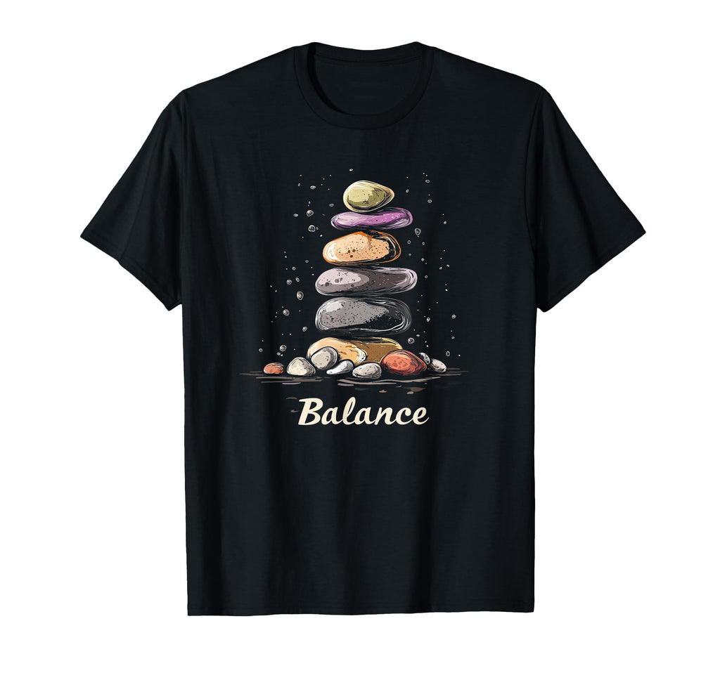Zen Balancing Stones Art Mindfulness T-Shirt - Streetwear Style for Adults - T-Shirt, Sweatshirt, Hoodie