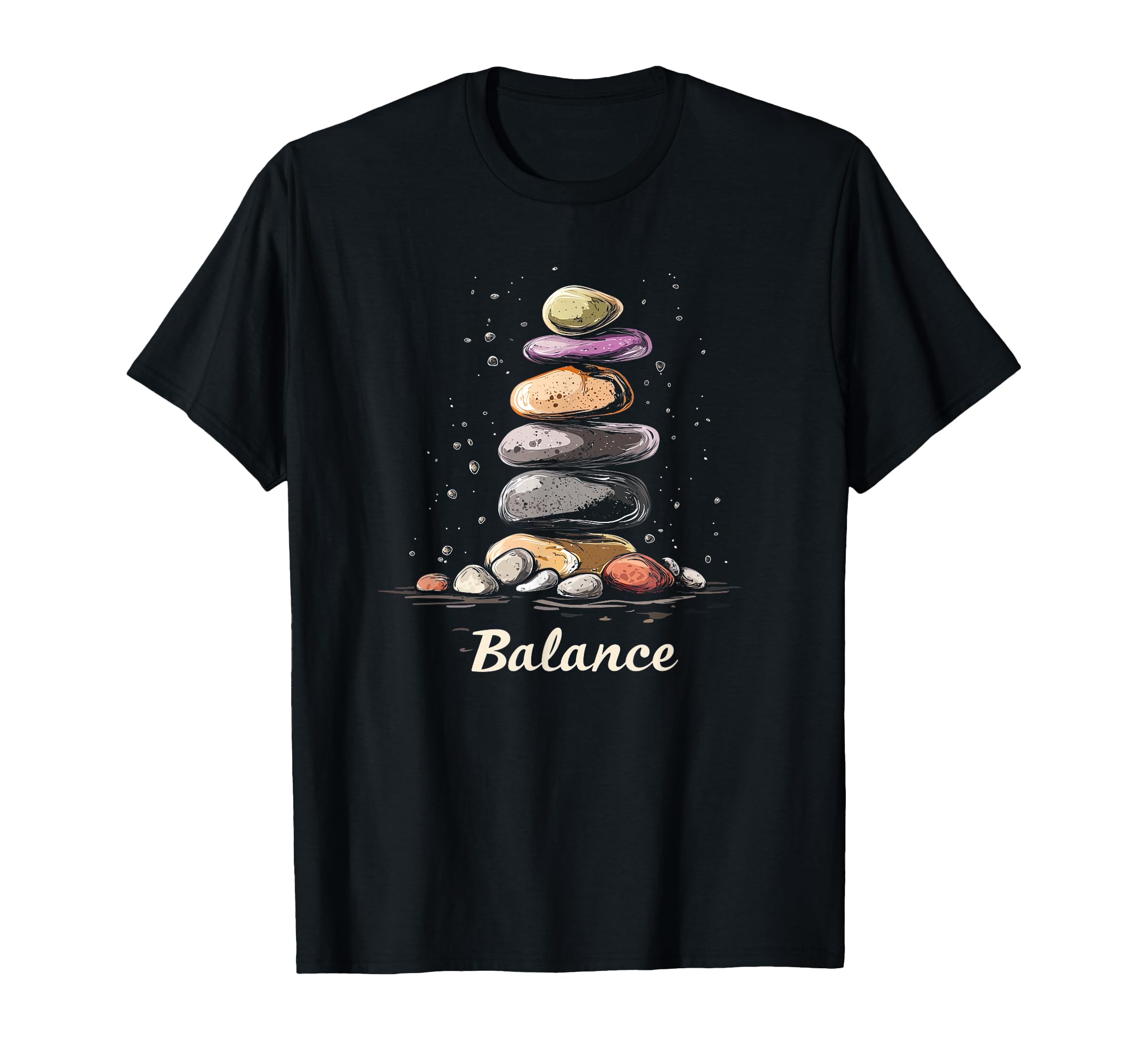 Zen Balancing Stones Art Mindfulness T-Shirt - Streetwear Style for Adults - T-Shirt, Sweatshirt, Hoodie