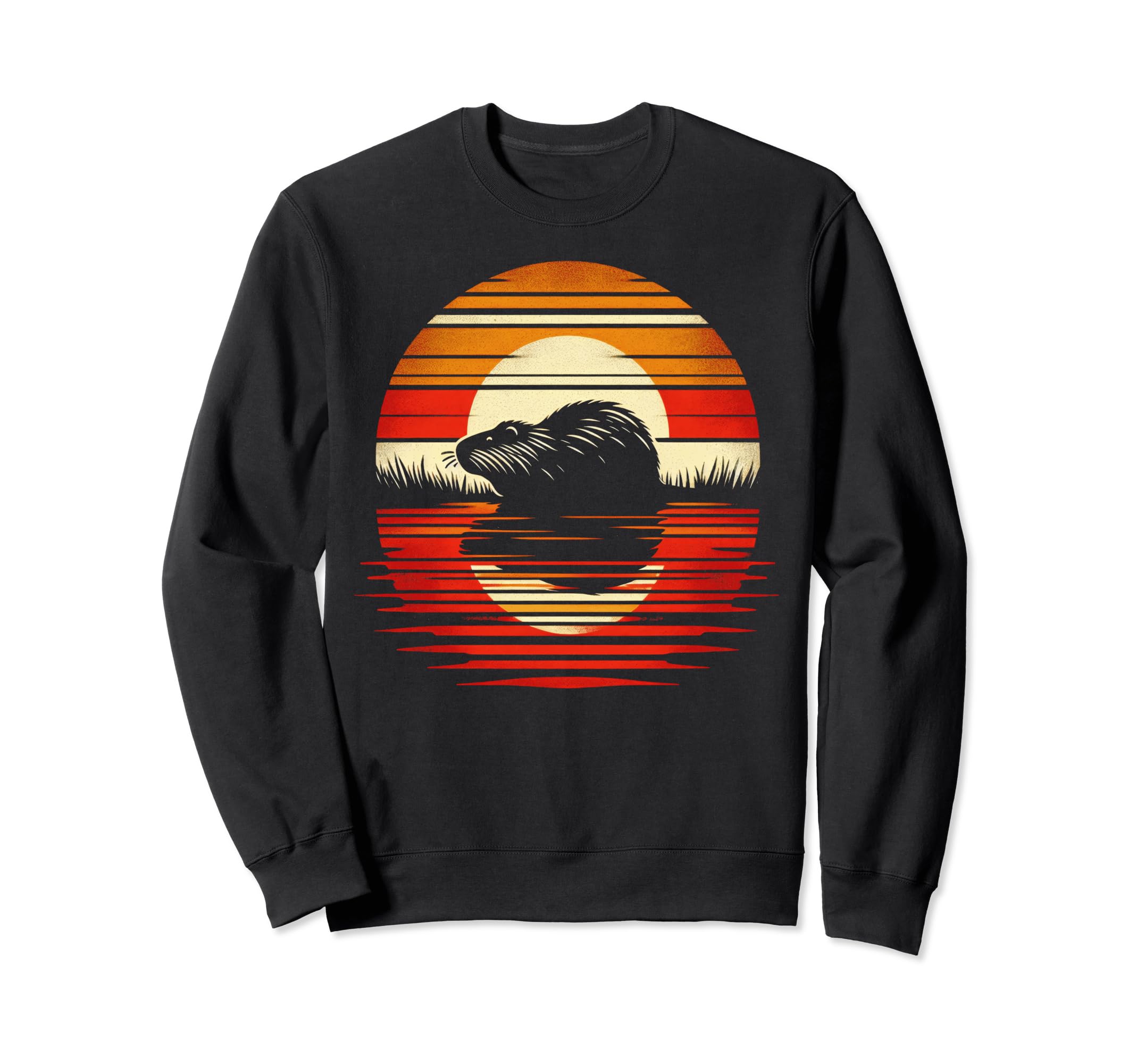 Nutria Sunset Safari 70S Sweatshirt - Unique Graphic Men Women - T-Shirt, Sweatshirt, Hoodie