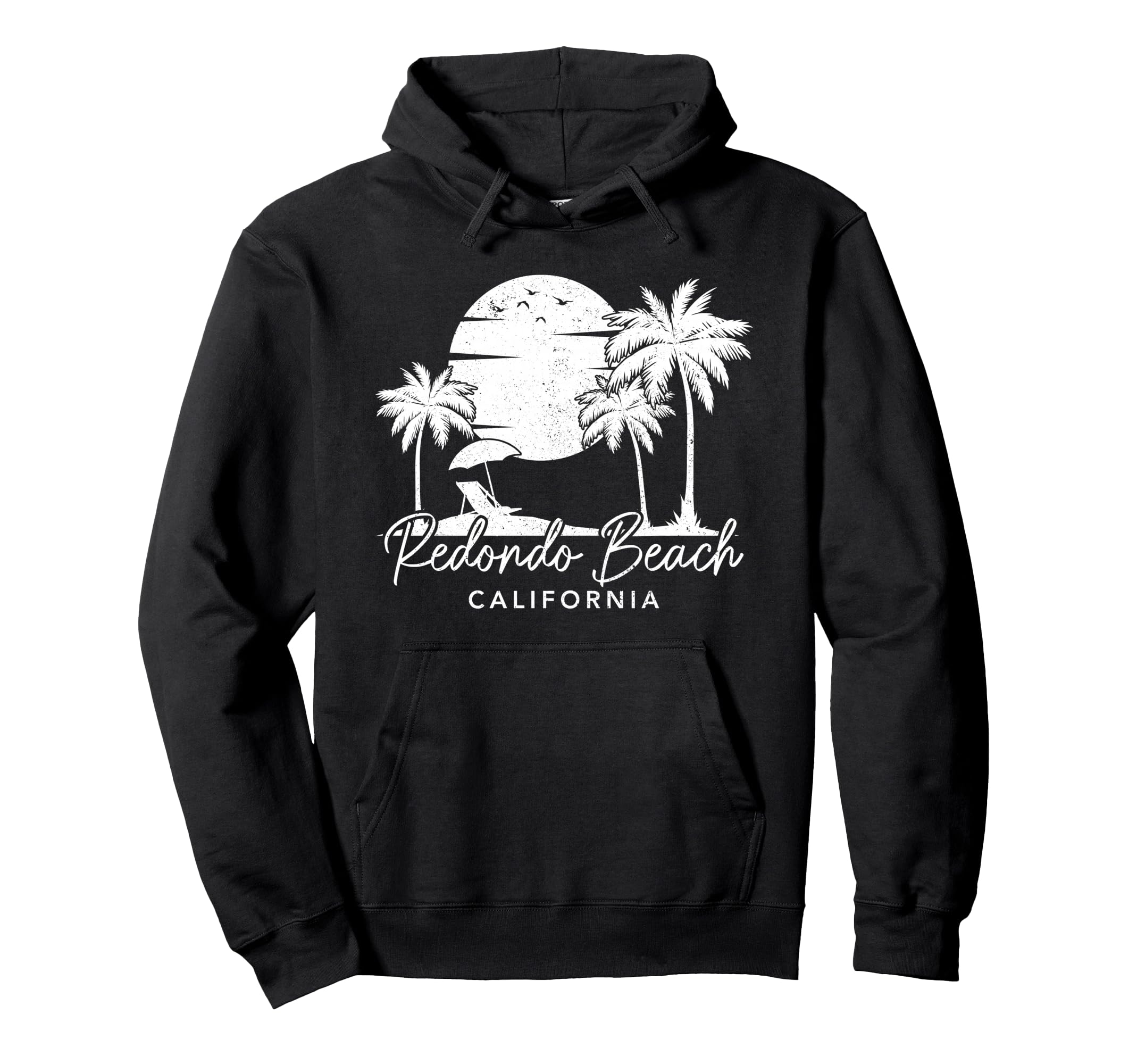 Redondo Beach California Ca Sunset Hoodie - Fun Novelty Design for Adults - T-Shirt, Sweatshirt, Hoodie