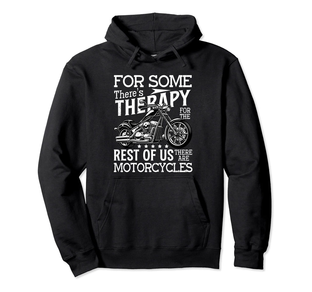 Funny Motorcycle Rider Therapy Biker Hoodie - Aesthetic Graphic Unisex - T-Shirt, Sweatshirt, Hoodie