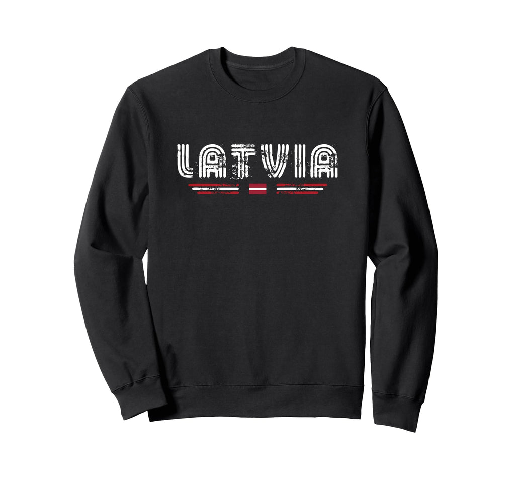 Latvia 70S 80S Type Flag Sweatshirt - Custom Art Print Unisex - T-Shirt, Sweatshirt, Hoodie