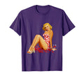 Pin Up Americana Red Heart Dress T-Shirt - Custom Art Print for Adults - T-Shirt, Sweatshirt, Hoodie