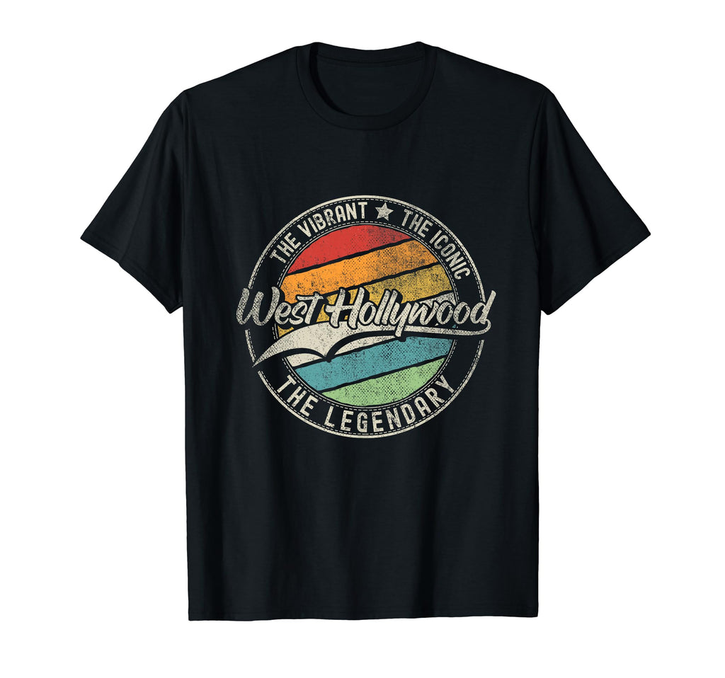 West Hollywood Ca California Distressed T-Shirt - Graphic Print Men Women - T-Shirt, Sweatshirt, Hoodie