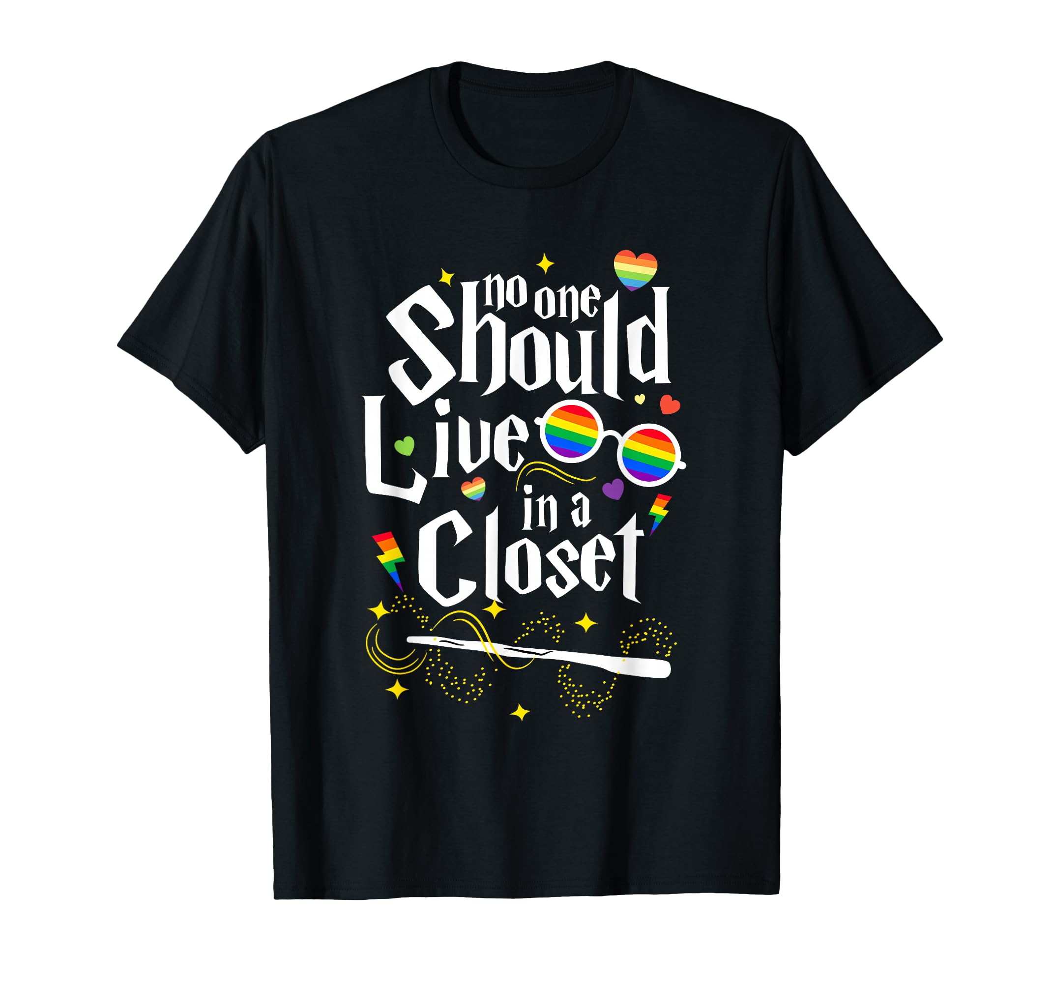 No One Should Live Closet Lgbt Gay T-Shirt - Novelty Apparel for Adults - T-Shirt, Sweatshirt, Hoodie