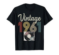 1961 Born 1961 Vinyl Record Player T-Shirt - Unique Graphic Unisex - T-Shirt, Sweatshirt, Hoodie