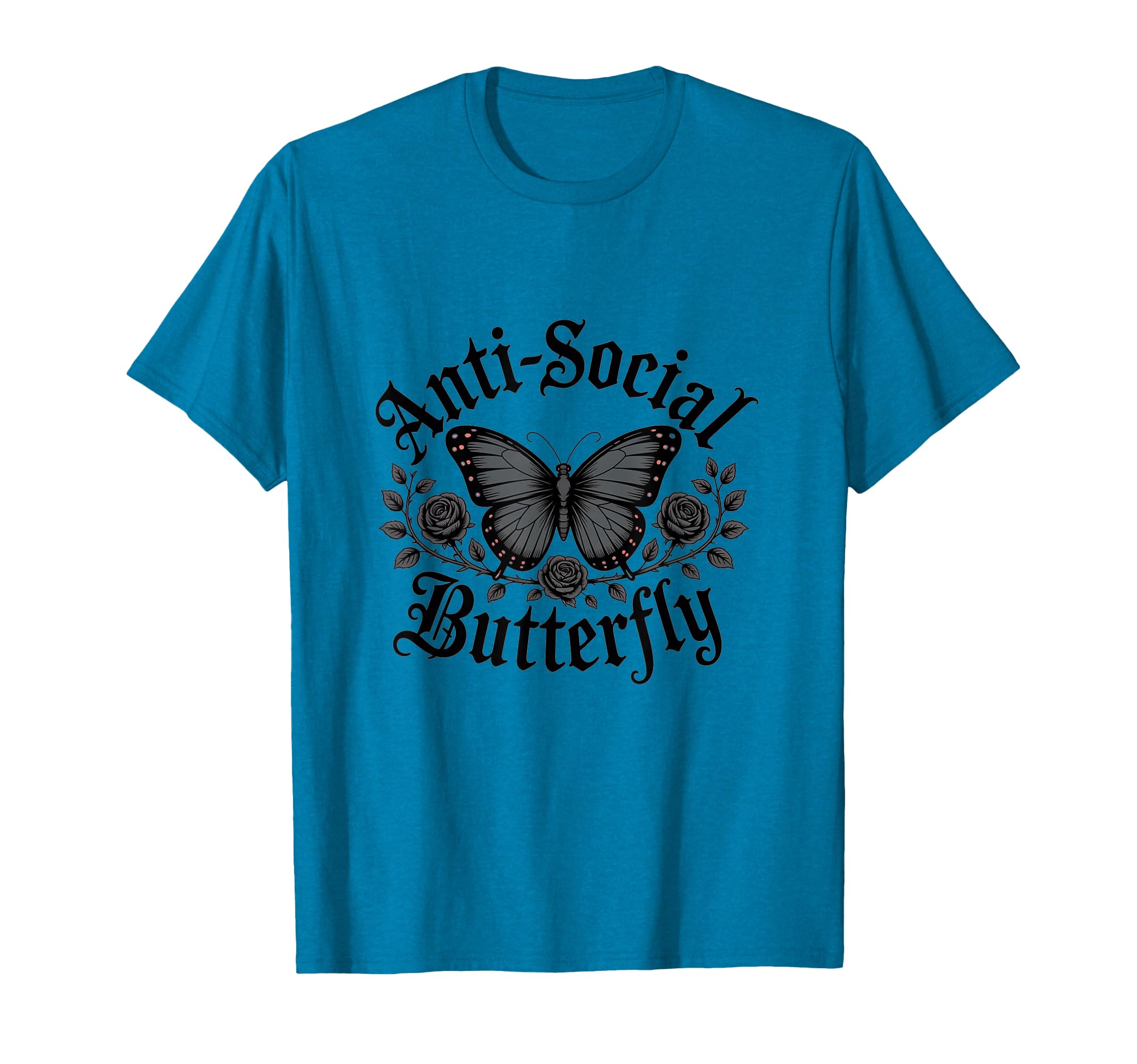 Gothic Aesthetic Butterfly Antisocial Teens T-Shirt - Trendy Graphic Unisex - T-Shirt, Sweatshirt, Hoodie