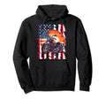 American Flag Motorcycle Patriotic Bike Hoodie - Minimalist Print Men Women - T-Shirt, Sweatshirt, Hoodie