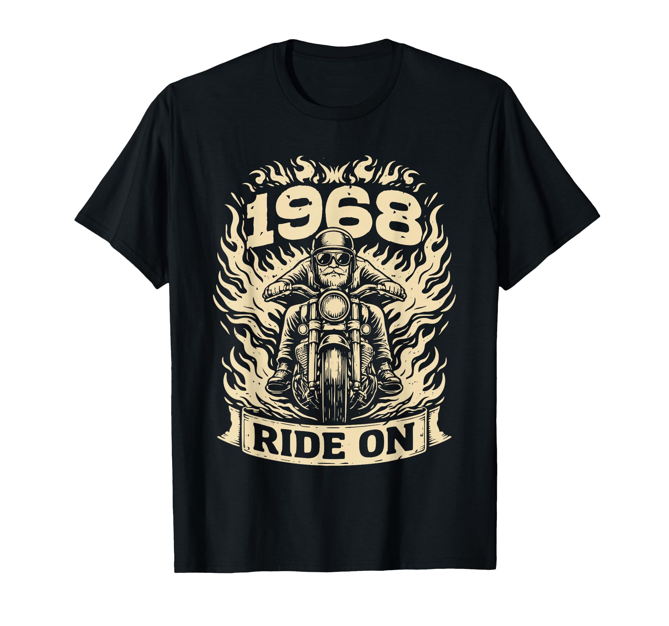 Biker 1968 Ride Birthday Motorcycle T-Shirt - Aesthetic Graphic Men Women - T-Shirt, Sweatshirt, Hoodie