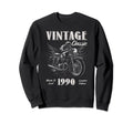 1990 Birthday Motorcycle Sweatshirt - Unique Graphic Men Women - T-Shirt, Sweatshirt, Hoodie