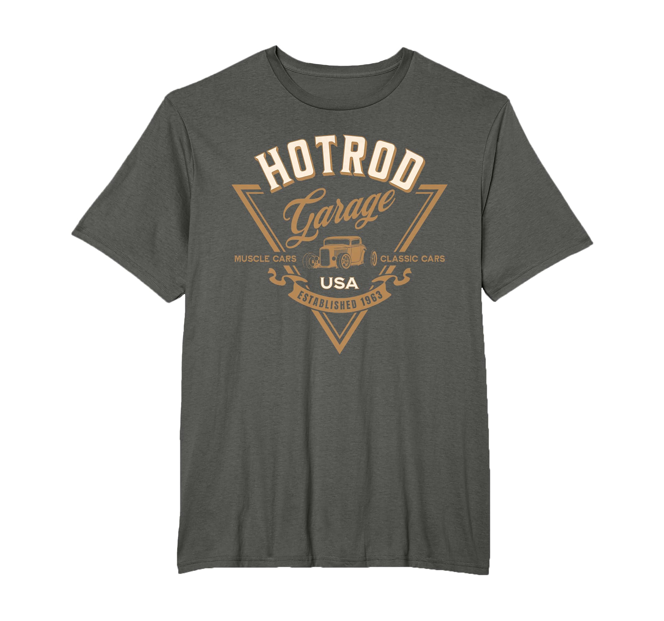 Hotrod Garage Usa Car Hotrod Car T-Shirt - Trendy Graphic Men Women - T-Shirt, Sweatshirt, Hoodie
