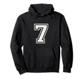 7 Jersey Numeral Double Outline Hoodie - Minimalist Print Men Women - T-Shirt, Sweatshirt, Hoodie