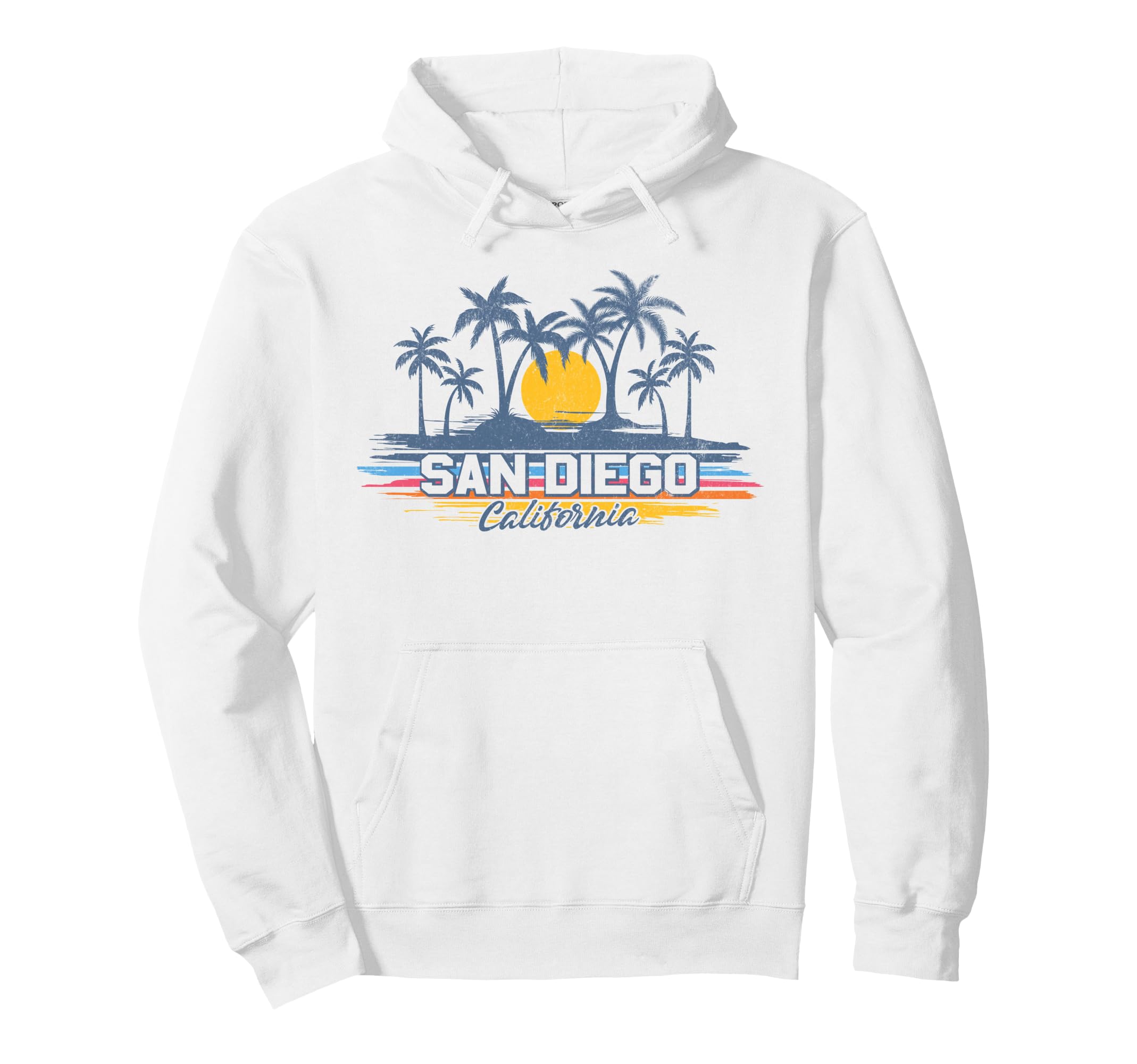 San Diego California Palm Trees Hoodie - Minimalist Print for Adults - T-Shirt, Sweatshirt, Hoodie