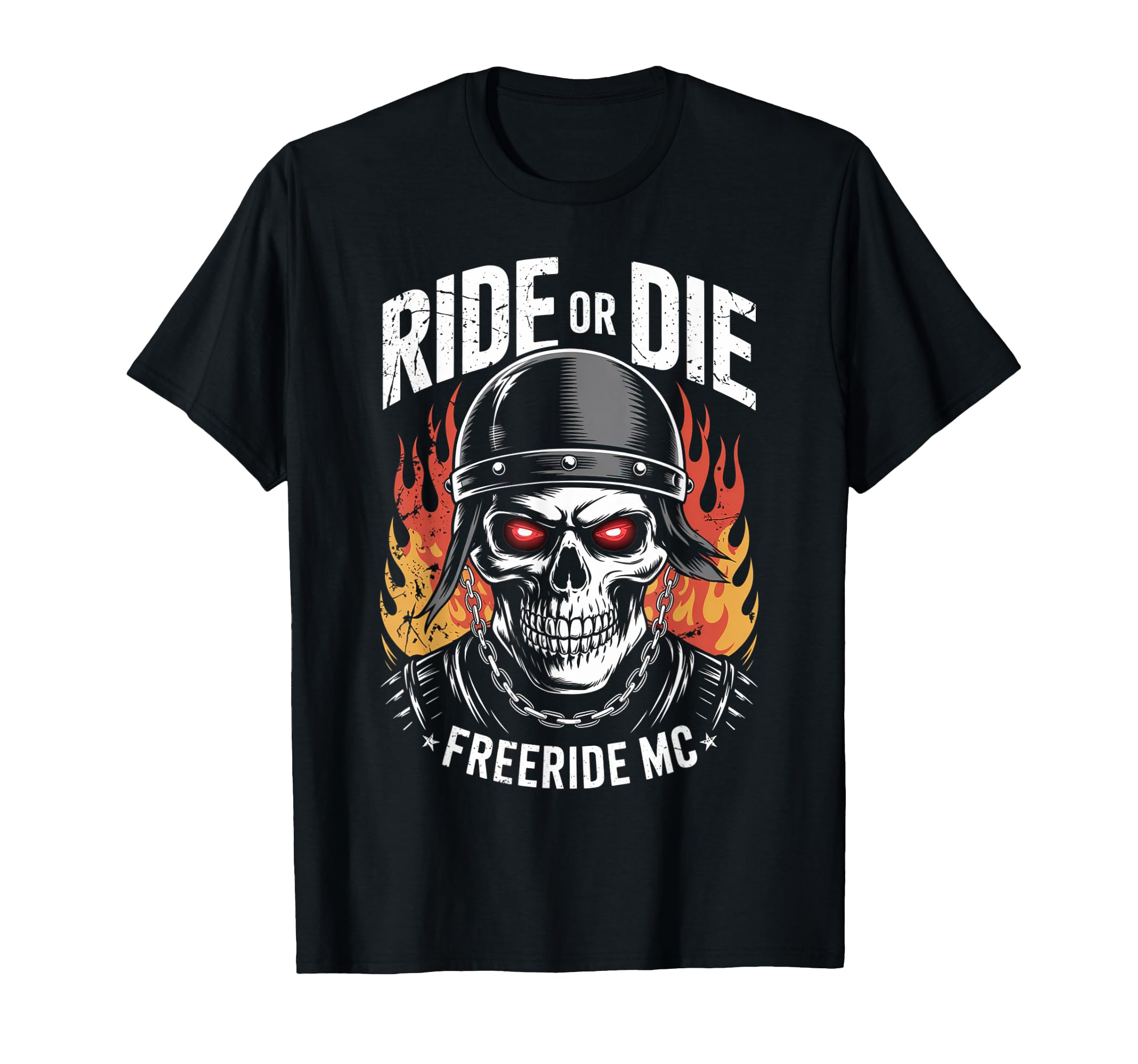 Skull Biker Motorcycle Motorcycle T-Shirt - Streetwear Style for Adults - T-Shirt, Sweatshirt, Hoodie
