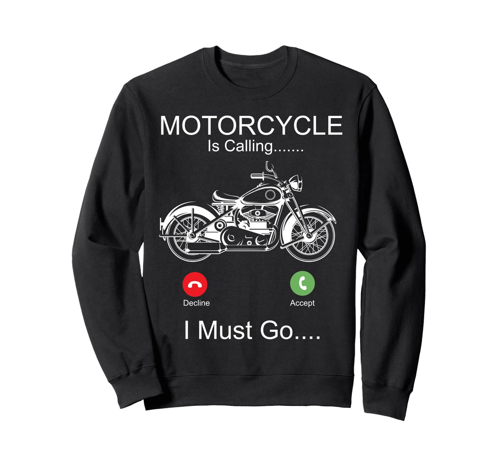 Motorcycle Biker Phone Display Sweatshirt - Unique Graphic Men Women - T-Shirt, Sweatshirt, Hoodie
