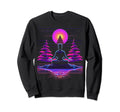 Synthwave Alien Buddha Cyberpunk Sweatshirt - Fun Novelty Design Men Women - T-Shirt, Sweatshirt, Hoodie
