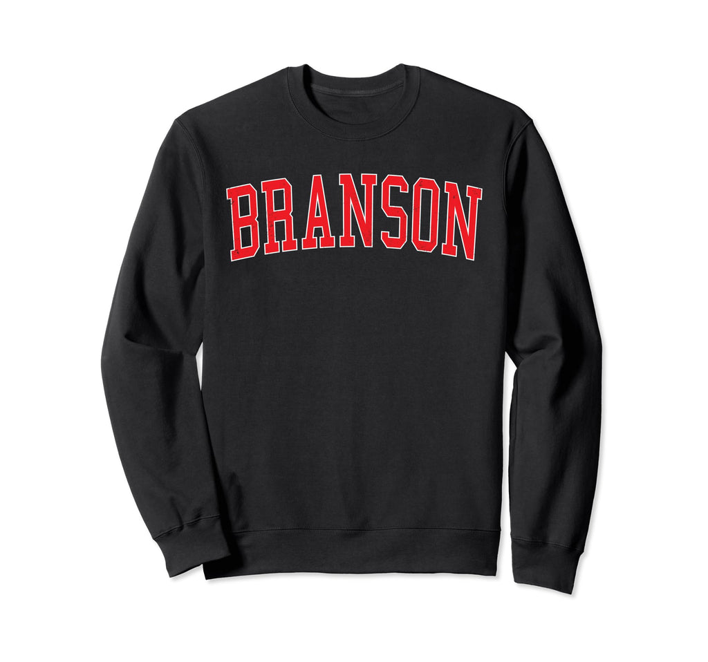 Branson Mo Distressed Red Varsity Sweatshirt - Streetwear Style Men Women - T-Shirt, Sweatshirt, Hoodie