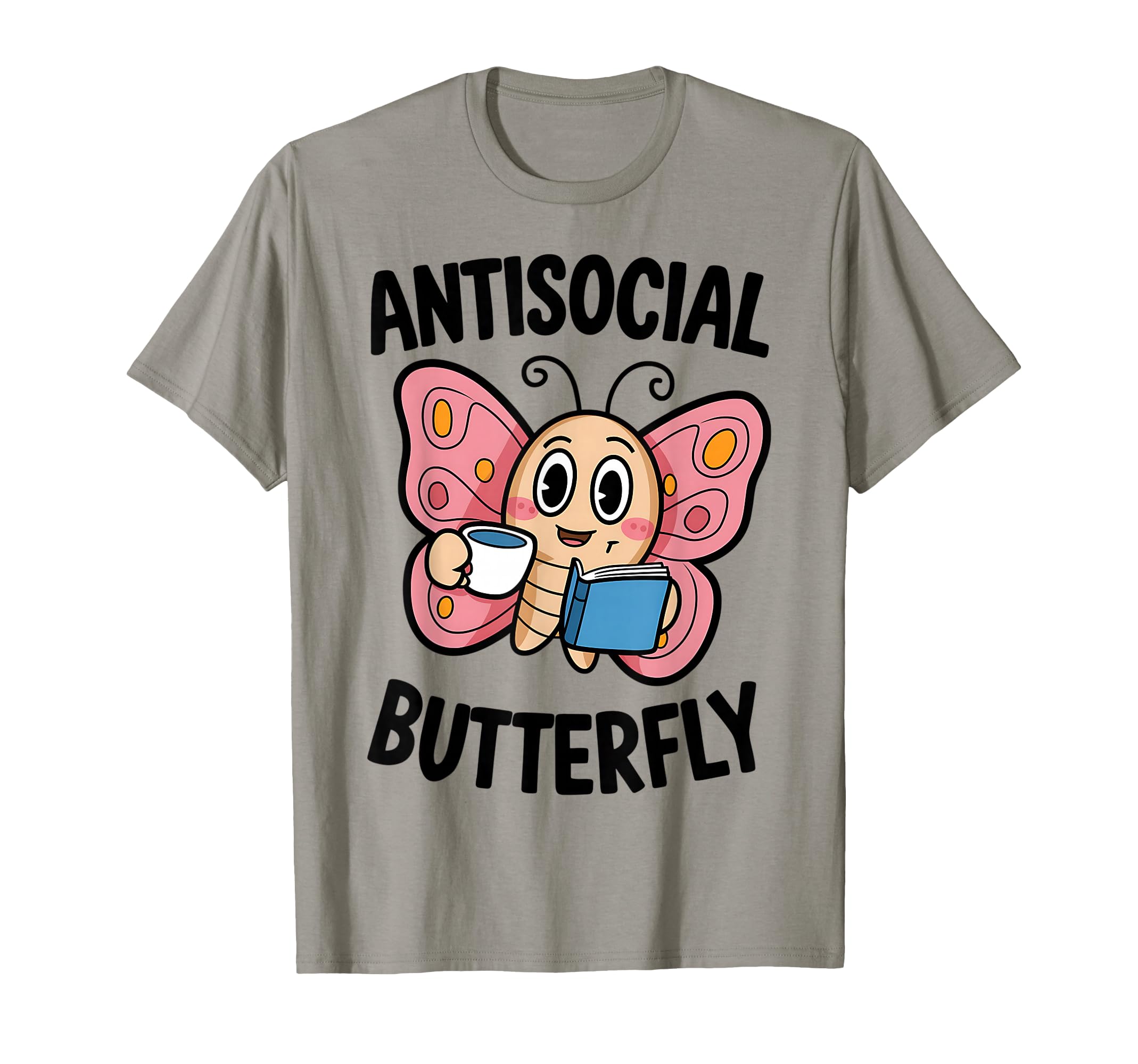 Groovy Anti Social Butterfly Ironic Funny T-Shirt - Novelty Apparel Unisex - T-Shirt, Sweatshirt, Hoodie