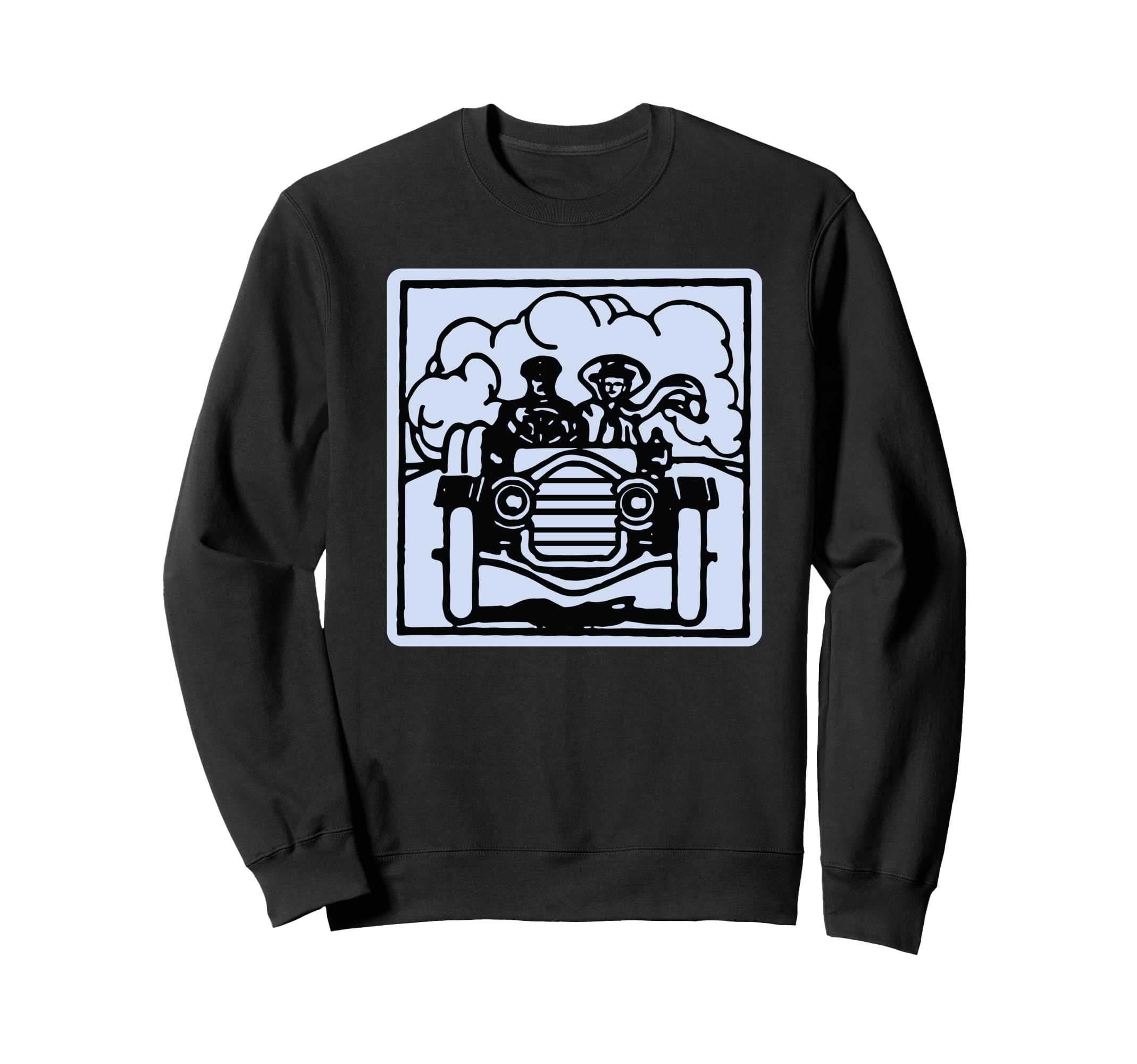 Sunday Drive Drawing Couple Sunday Sweatshirt - Unique Graphic for Adults - T-Shirt, Sweatshirt, Hoodie