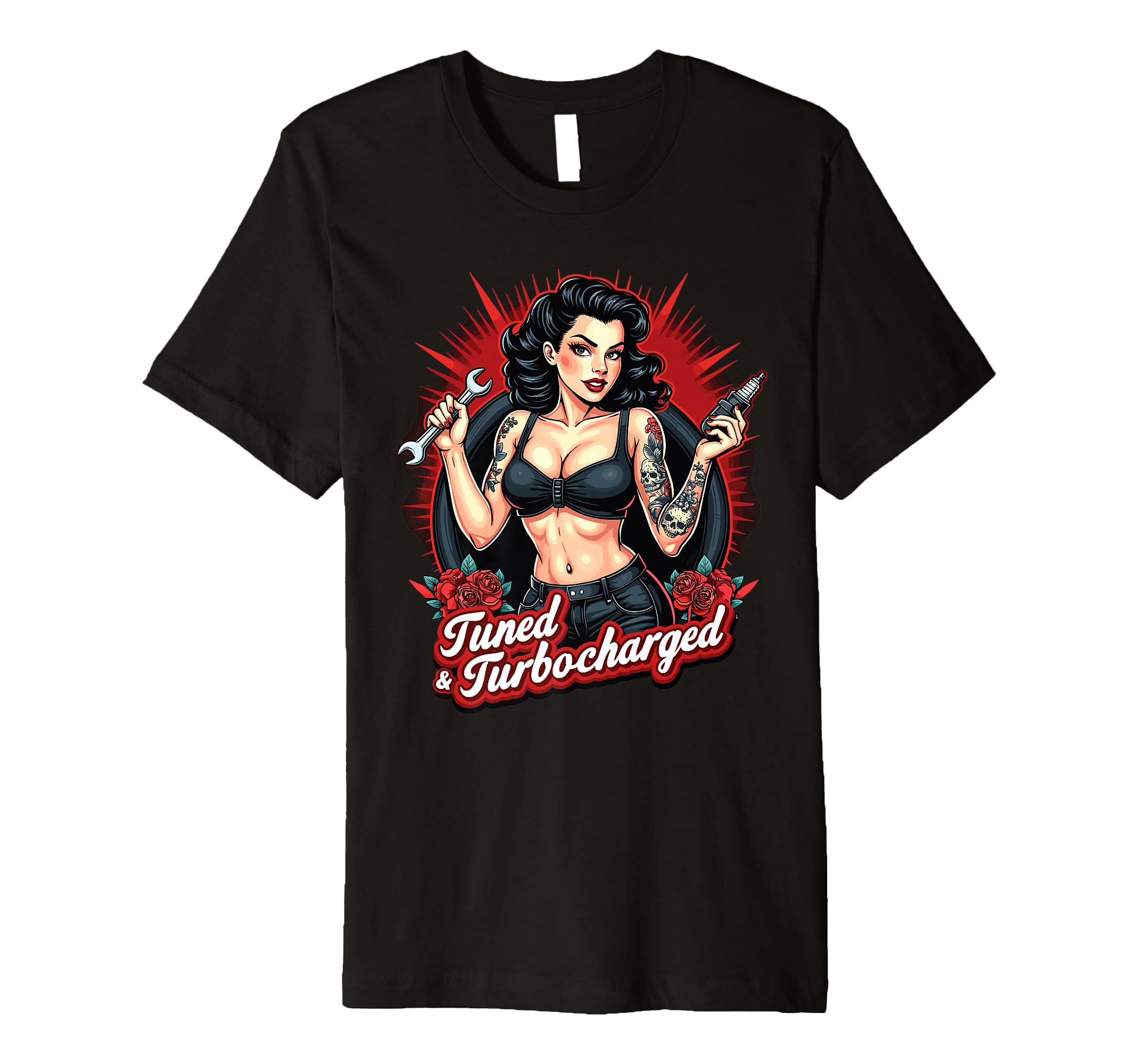Tuned Turbocharged Car Tuning Pin T-Shirt - Casual Everyday Wear Men Women - T-Shirt, Sweatshirt, Hoodie