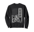 Biker Motorcycle Usa Flag Motocross Sweatshirt - Streetwear Style Unisex - T-Shirt, Sweatshirt, Hoodie