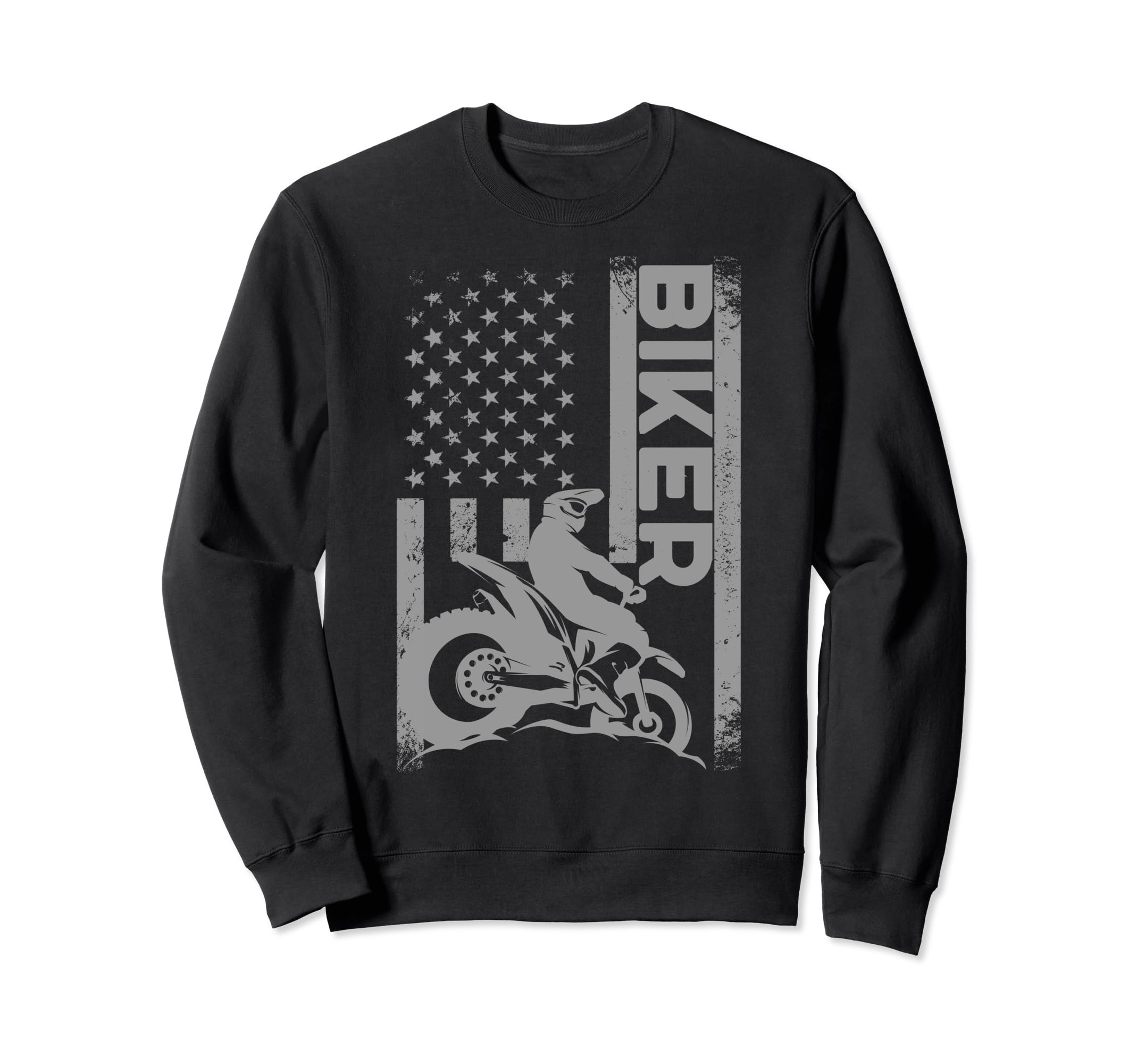 Biker Motorcycle Usa Flag Motocross Sweatshirt - Streetwear Style Unisex - T-Shirt, Sweatshirt, Hoodie