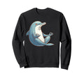 Meditation Dolphin Yoga Pose Sweatshirt - Unique Graphic Men Women - T-Shirt, Sweatshirt, Hoodie