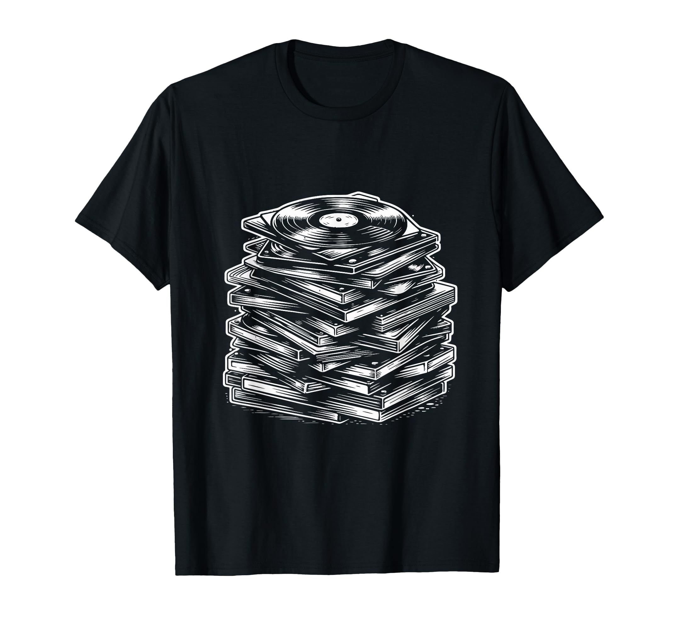 Vinyl Collecting Record Player T-Shirt - Graphic Print Men Women - T-Shirt, Sweatshirt, Hoodie