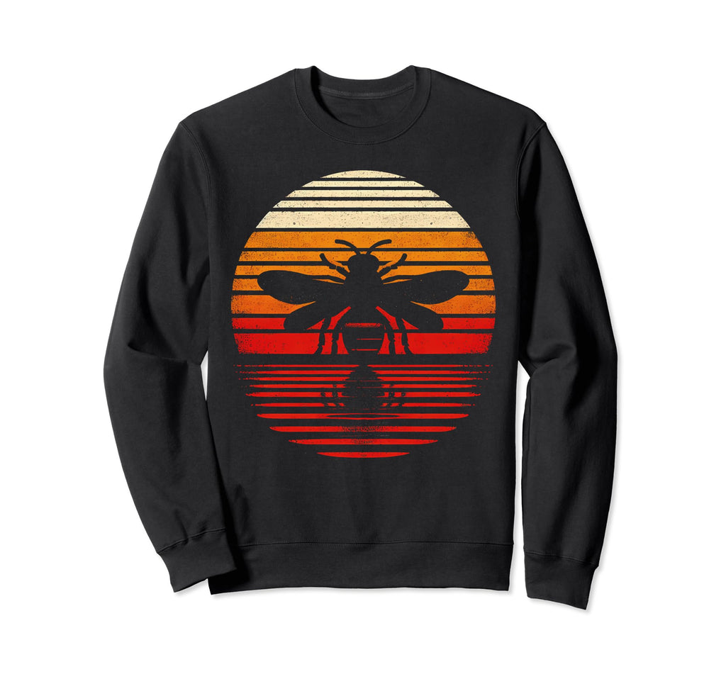 Bee Sunset Safari 70S Insects Sweatshirt - Fun Novelty Design Men Women - T-Shirt, Sweatshirt, Hoodie