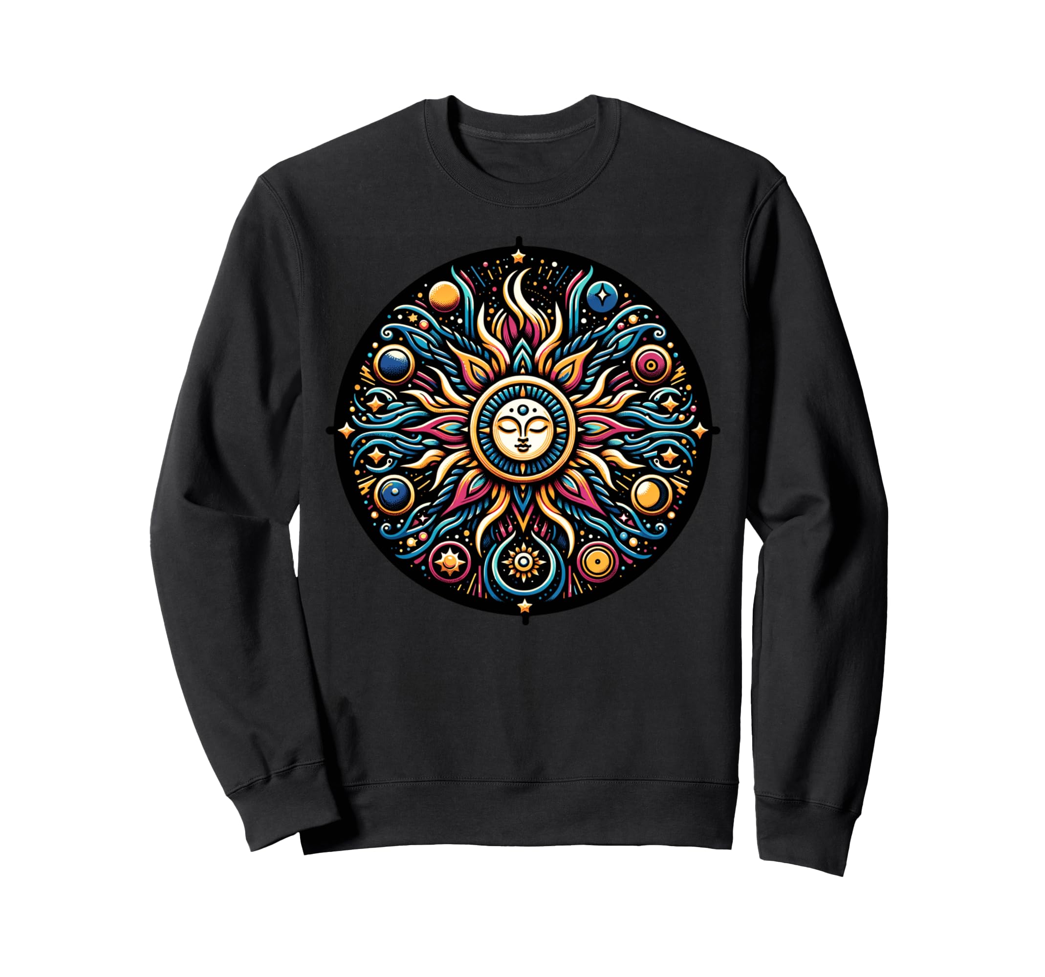 Sun Mandala Spiritual Enthusiasts Sweatshirt - Custom Art Print for Adults - T-Shirt, Sweatshirt, Hoodie