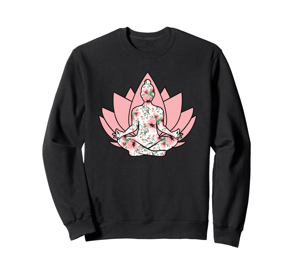 Yoga Lover Yogi Lotus Meditation Sweatshirt - Minimalist Print Men Women - T-Shirt, Sweatshirt, Hoodie