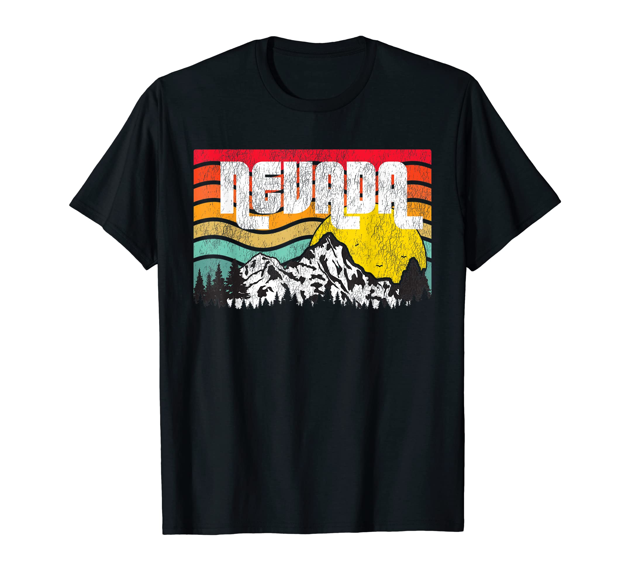 Nevada Mountains Camping Forests T-Shirt - Fun Novelty Design for Adults - T-Shirt, Sweatshirt, Hoodie