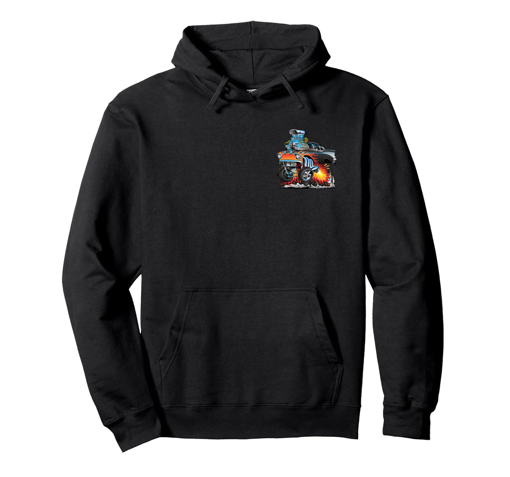 Muscle Car Hotrod Cartoon Hoodie - Streetwear Style for Adults - T-Shirt, Sweatshirt, Hoodie