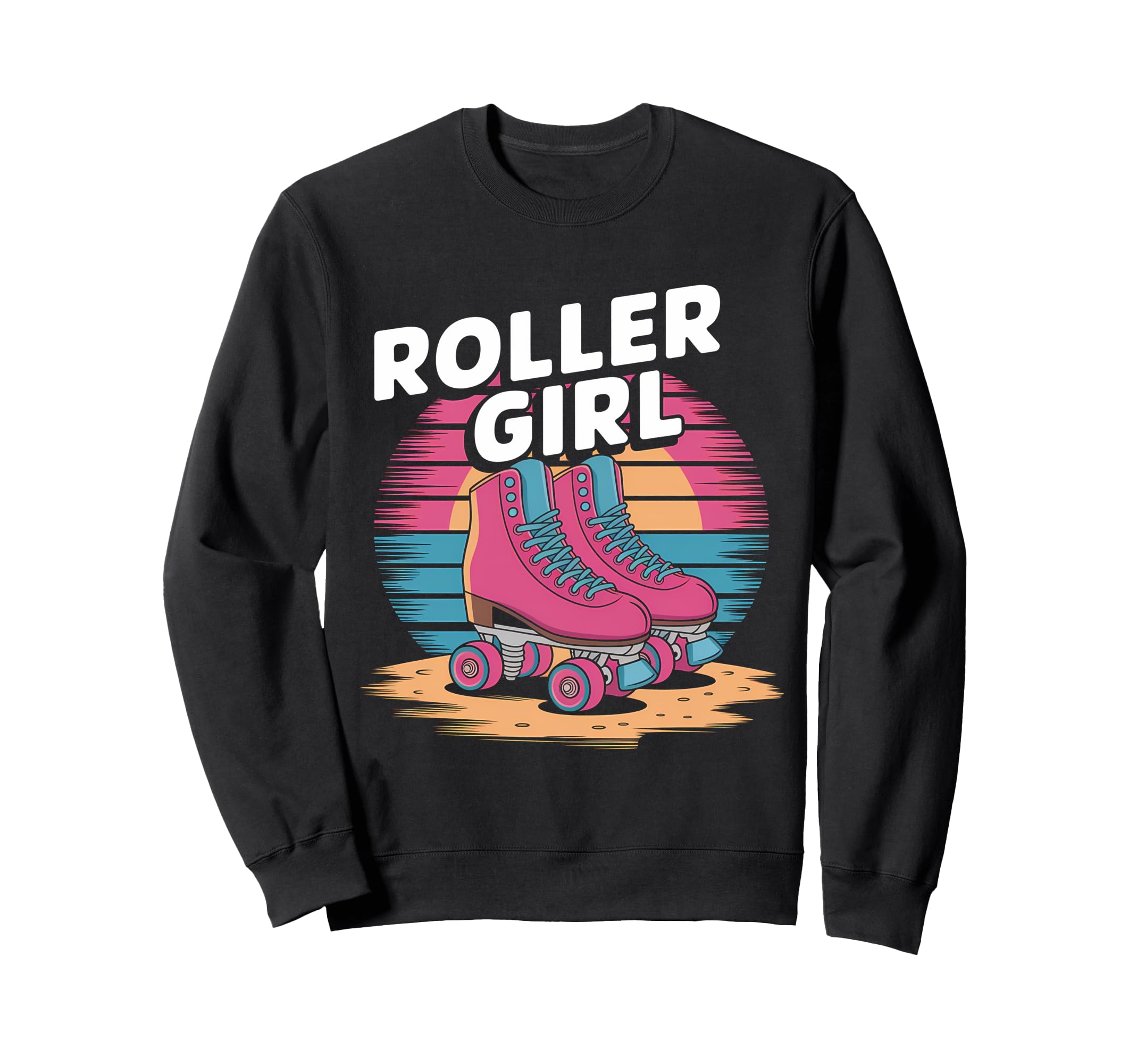 Roller Skater 80S Roller Skates 70S Sweatshirt - Custom Art Print Unisex - T-Shirt, Sweatshirt, Hoodie